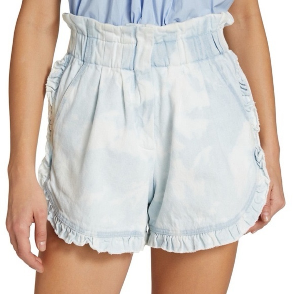 SEA | Daryl Bleached Denim Shorts